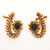 The99Jewel by JewelMaze Zinc Alloy Gold Plated Black Crystal Dangle Earrings-AAA0969