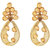 The99Jewel by JewelMaze Zinc Alloy Gold Plated Golden Kundan Dangle Earrings-AAA1057