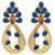 The99Jewel by JewelMaze Zinc Alloy Gold Plated Blue Kundan Dangle Earrings-AAA1058