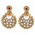 Om Jewells Traditional Ethnic Kundan Drop Gold Plated Chandbali Earrings ER1000039