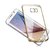 Golden Silicon Transparent Back Cover for Samsung Galaxy A7 2016