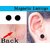 Mens Ear Magnetic Stud Round Black CODEsQ-8204