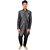 The Mods Gray And Black Embroidered Medium Sherwani for Men