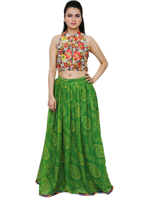 Buy Navy Blue Lehenga (Unstitched) Online @ ₹2500 from ShopClues
