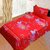 SNS MULTICOLOR RED FLORAL POLY COTTON SINGLE BED SHEET WITH 1 PILLOW COVER