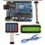 Arduino UNO with pack of( LCD ,Usb cable,keypad,20 female to female connector)