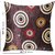 Cushion Cover Set of 5 velvet round print brown 16x16