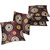 Cushion Cover Set of 5 velvet round print brown 16x16