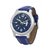 howdy Smart Analog Blue Dial Watch With Blue Leather Strap With Day and Date - For Men's  Boys ss550