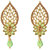 The99Jewel by JewelMaze Zinc Alloy Gold Plated Brown  Pink Austrian Stone Dangle Earrings-AAA1069