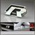 R Racing Black Metal Sticker Chrome 3D Logo Sticker Car Tata Manza Indigo Indica