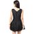 Remanika Black Solid V-Neck Polyester Dress