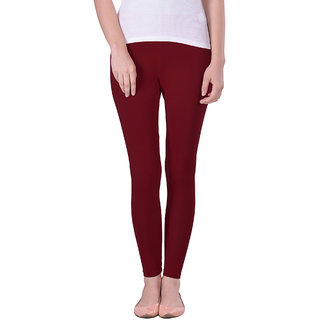 Buy Lux Lyra Maroon Cotton Legging Online @ ₹489 from ShopClues