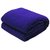 SNS AC Double Bed Blue Fleece Solid Blanket