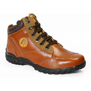 Red Chief Tan Men High Ankle Outdoor Casual Leather Shoes RC2583 287