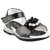 Small Toes Synthetic Black Comfortable latest stylish Embroidery Sandal For Baby Girls