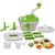Floraware Manual Food Processor - Chopper, Blender, Atta Maker, Dough Kneader,14 Pieces (Green)