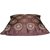 Brown Small Round Floral Embroidered Cushion covers Set Of 5 (40X40 cms)