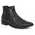Red Chief Black Men Ankle Boot Formal Leather Shoes (RC1348A 001)