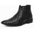 Red Chief Black Men Ankle Boot Formal Leather Shoes (RC1348A 001)