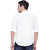 Zavlin White mandarin collar casual Poly-Cotton shirt
