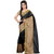 Glory sarees Black  Brasso  Self Design Saree With Blouse
