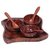 Desi Karigar Wooden kitchen ware Dry Fruits Tray  Snacks With 3 Bowl  3 Spoon.