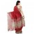 Rajnandini Red Printed Tussar Silk Saree