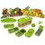 Unique traders Green Stainless Steel Multifunctional Dicer Plus Vegetable cutter