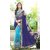 Saree Shop Blue Georgette Embroidered Saree With Blouse