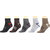 Maroon Multicolour Mens Set of 5 Foot Elastic Lycra Ankle Length Socks