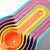 6-Piece Food Grade Plastic Measuring Spoon Cup Set Rainbow Nested Mixing Cup Set Multicolour Bowl Measuring Tools