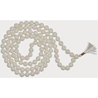 White Agate/Hakkik 108 Beads Buddhist Prayer/Japa/Rosary/wearing/Fashion Wear Mala