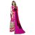 Triveni Pink Georgette Embroidered Saree With Blouse