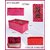 Kuber Industries Jewellery Box With 10 Transparent Pouches (Pink) JKQP051