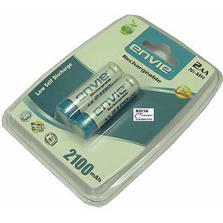 2100 Mah 2 AA Rechargeable Batteries MAh Ni-Mh Nickel Metal Hydride