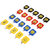 Square Smiley Self Adhesive Hooks In 4 Colours Pack Of 20 Hooks