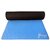 Gravolite Dual Layer Yoga Mat 6.5 Feet Length, 2.5 Feet Wide & 4 MM (Sky Blue & Grey) with Strap