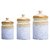 Barni Container Combo Ceramic/Stoneware in Beige and White Studio (1 Large, 1 Medium & 1 Small Size) (Set of 3) Handmade By Caffeine