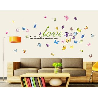 Jaamso Royals 'Multi Color 3D Butterflies' Wall Sticker (45 cm X 60 cm)