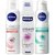 Nivea Whitening Talc Touch, Smooth Skin, Sensitive Deo For Women Of 150ml Each