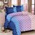 Welhouse India blue Color geomatrical Bedsheet with 2 Pillow  Cover