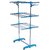 ASP Stainless Steel Cloth Drying Stand 24 Rods, 3 Tier Foldable Clothes Drying Rack Blue