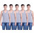 Dollar Bigboss Gray Plain Pack of 5 Vest for Men