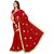 Maroon Self Design Georgette Saree With Blouse