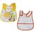Wonderkids PVC Plastic Baby Bib bee - Red  Yellow (Pack Of 2) For 3 To 24 Months