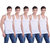 Dollar Bigboss White Plain Pack of 5 Vest for Men