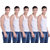 Dollar Bigboss White Plain Pack of 5 Vest for Men