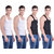 Dollar Bigboss Multicolor Plain Pack of 4 Vest for Men