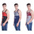 Dollar Bigboss Multicolor Plain Pack of 3 Vest for Men